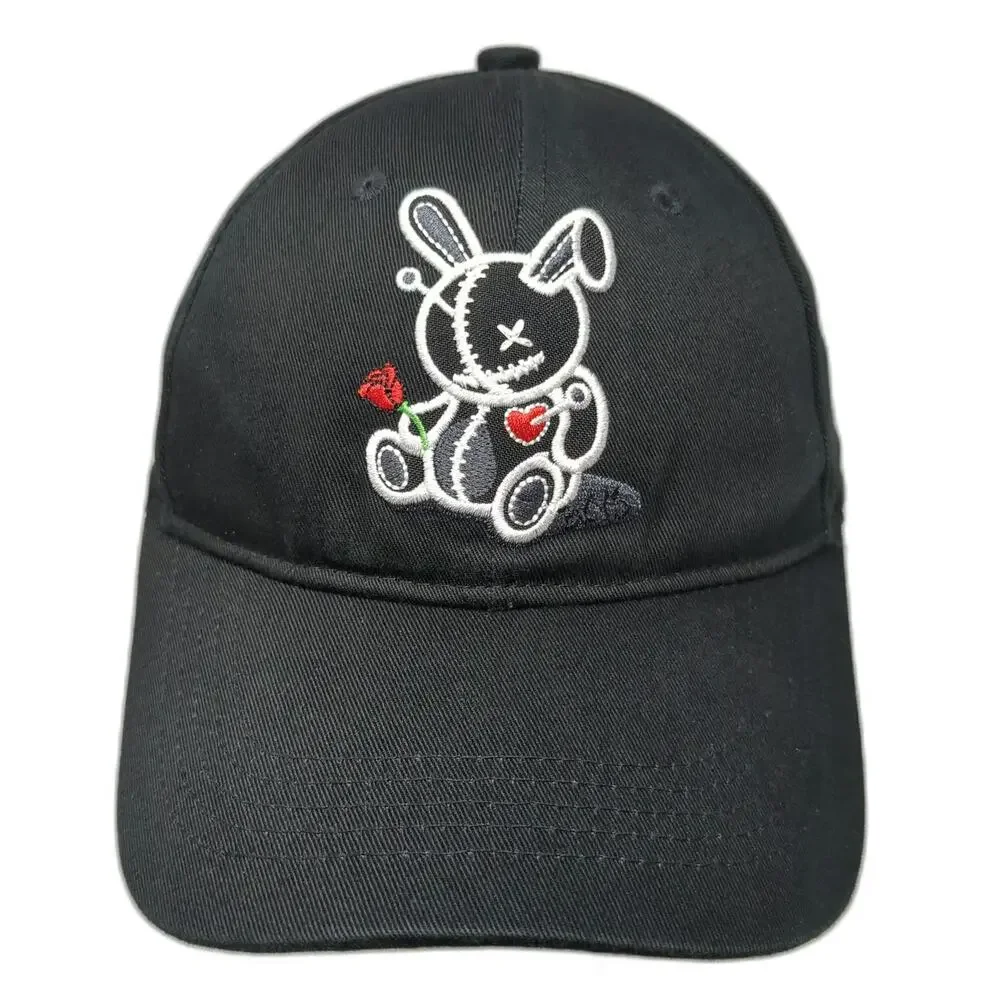 BKYS Baseball Cap Hat Black One Size Lucky Charm Rabbit Red Underbrim Graphic
